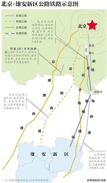 4条高速1条国道将连北京雄安 京雄城际单程30分钟-雄安新区-北京-城际铁路